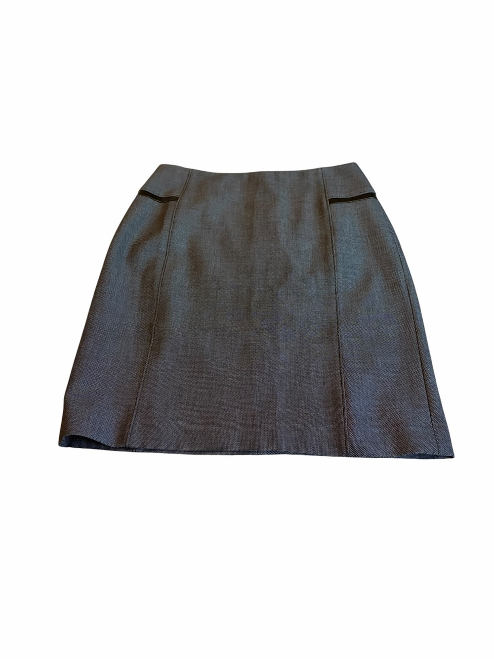 WHBM pencil skirt with faux leather trim